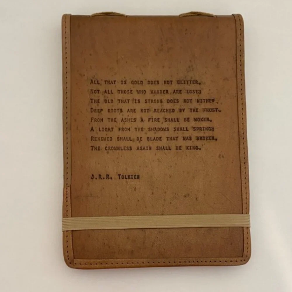 Sugarboo & Co Leather Journal - J.R.R. Tolkien “All That is Gold”‎ Notebook Book